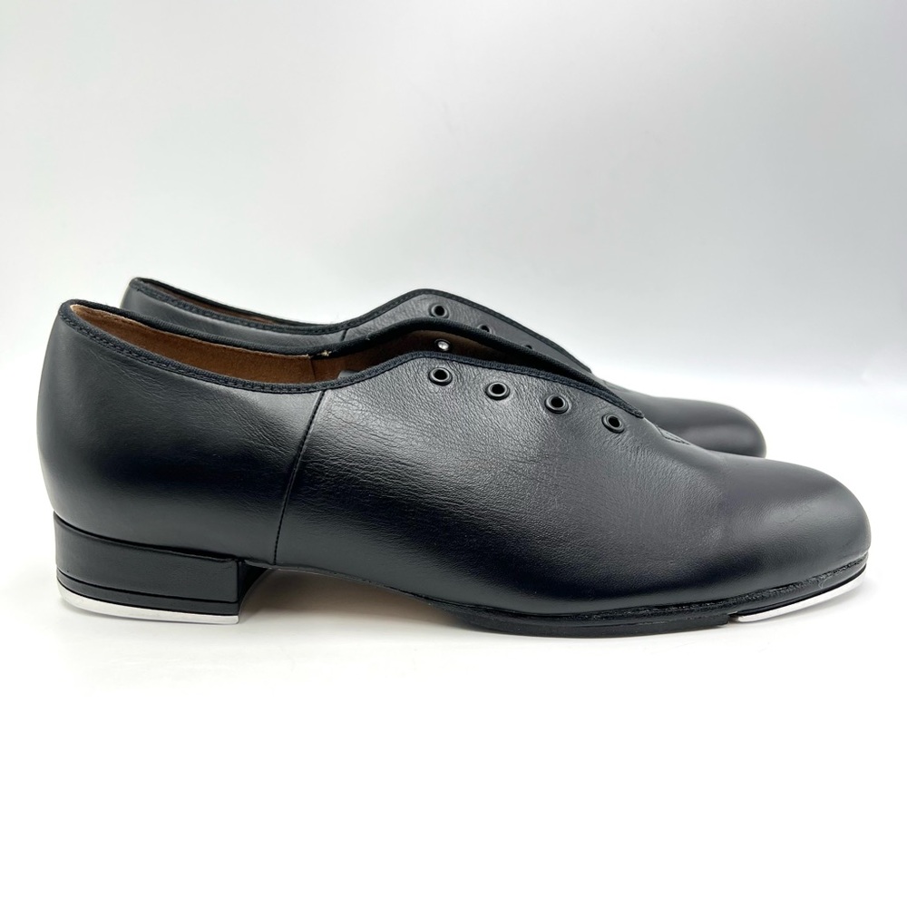 NEW Bloch Mens‎ Size 7 S0301M Jazz Tap Black Leather Lace Up Tap Dance Shoes